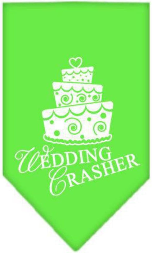 Wedding Crasher Screen Print Bandana, Small, Emerald Green, Mirage Pet Products