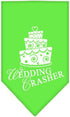 Wedding Crasher Screen Print Bandana, Small, Emerald Green, Mirage Pet Products