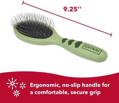Coastal Pet Safari Wire Pin Brush with Plastic Handle - General Dog Grooming Brush, 9.25" x 2.5"