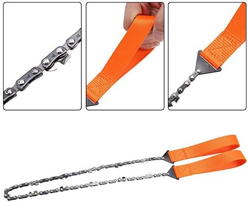 Handhold Chainsaw Long Chain Compact Folding Hand Chain Saw for Portable Camping Survival Gear