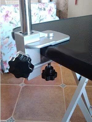 Heavy Duty Stainless Steel Dog Pet Grooming Table, Foldable Hair Dryer Stand Holder with Clamp