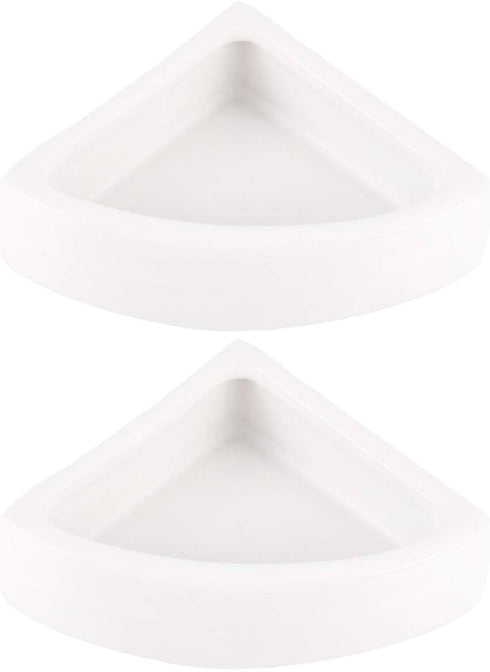 ibasenice Reptile Food Water Bowls - Ceramic Dish for Leopard Gecko (Medium Triangle, 2PCS)