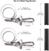 Flag Mounts with Carabiner Clips for Grommet Flags, Universal Set of 2