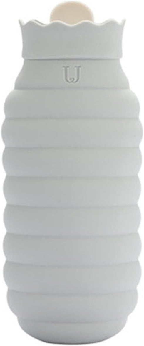 SHUOCONG Silicone Hot Water Bottle Warm Palace Hand Warmers Portable Explosion-Proof Plush Baby