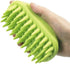 Pet Silicone Shampoo Brush for Long & Short Hair Dogs and Cats, Shower Wash Curry Brush (Green)