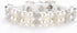 Small Dog Cat Pearl Collars with Crystal Rhinestone, Adjustable PU Leather Necklace Leash Set, Black Pearl