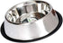 ICONIC PET 2 Pack Stainless Steel Non-Skid Pet Food/Water Bowls - 32 oz with Rubber Rings, Rust-Free