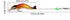 OriGlam 5pcs Soft Luminous Shrimp Lure Set, 5 Colors Bait with Hooks and Beads for Freshwater and Saltwater Fishing