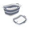 ddLUCK Multi-Functional Collapsible Pet Bathtub with Drainage Hole, 3 Handled Dog Bath