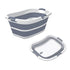 ddLUCK Multi-Functional Collapsible Pet Bathtub with Drainage Hole, 3 Handled Dog Bath