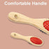 Wooden Dog Brush Double Sided, Pet Hair Grooming Brush for Dogs & Cats, Pin and Bristle Soft Brush for Cleaning