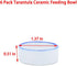 6 Pack Tarantula Ceramic Feeding Bowl, Hermit Crab Water Bowl, Small Reptile Micro Ceramic Food Dish (1.37" D, 0.51" H)