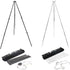 Yahpetes 31.5" Camping Tripod, 3 Sections Aluminum Telescopic Campfire Tripod for Outdoor Cooking