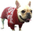 Red Christmas Dog Sweater, Reindeer Holiday Festive Xmas Sweater for Large Dogs, Back 20" Girth 22-26" (XL)