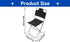 Cyrank Folding Chairs for Outside, Mini Portable Chair with Backrest Aluminum Alloy Foldable Camping Stool