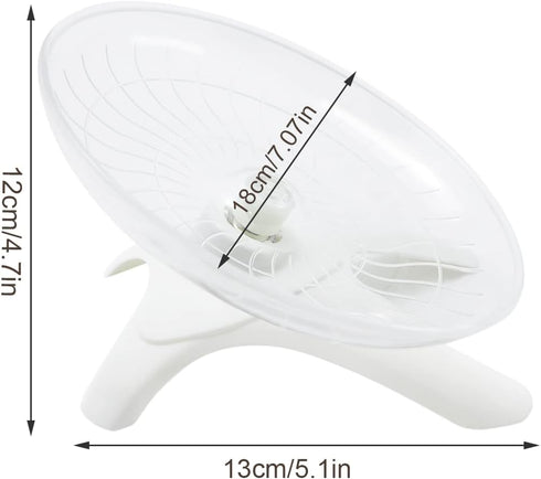 Hamster Wheel, Silent Exercise Wheel for Dwarf Hamsters, Gerbil, Mice Small Animals (White)