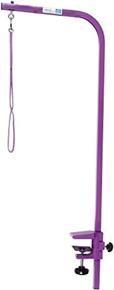 Master Equipment Powder Coated Steel Grooming Arm with Clamp (36" Adjustable Arm) and Dog Grooming Loop, Purple