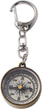 SelHeng 2Pcs Gold Vintage Zinc Alloy Metal Compass with Chain, Key Ring Camping