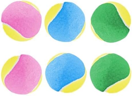 CoCoo Dog Squeaky Tennis Balls for Puppies, 6 Balls per Pack for Teething Pets