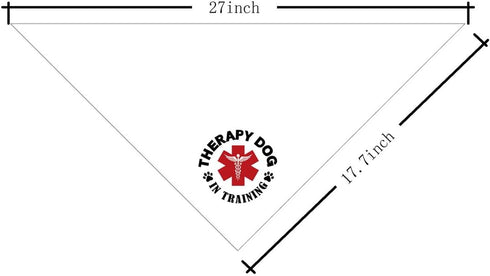 Dog Bandana, Therapy Dog in Training Dog Bandana, Dog Scarf Classical White Printing, Dog Scarf Accessories, Dog Bandana Pet Scarf, Pet Scarf, Pet Scarf Accessories, Dog Bandana Gift (J14)