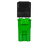 Set 4 of Mini Trash & Recycling Cans with Lid & Wheels for Wrestling Action Figures