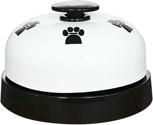 Pet Training Bell, 1 Pack Call Bell for Dog or Cat, 2.83 Inch Diameter with Metal Construction in White
