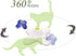 ALL FOR PAWS Interactive Cat Butterfly Flutter Replacements for Spinner Toys, 6 Pack Re-Fill