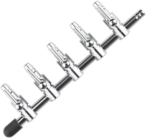Aquarium Air Flow Control Lever Pump - 5 Way Inline Manifold Tubing Splitter Valve, 3-Pack
