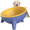 Tilted Cat Bowl 15° Slanted Non-Slip Raised Pet Food Bowl with Triangular Stand for Small Pets, 9.2 Ounces