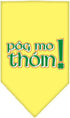 Pog Mo Thoin Yellow Large Pet and Dog Bandana Screen Printed
