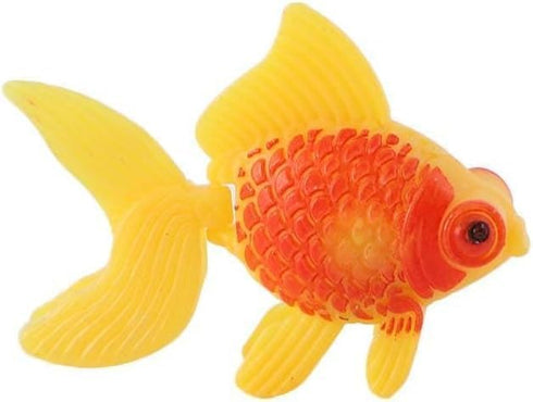 3 Pcs Orange Artificial Aquarium Fishes - Plastic Moving Fish Ornament Decoration for Fish Tank