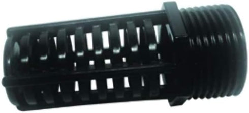 Lifegard Aquatics Threaded Suction Overflow Strainer, 2 Inch, High-Impact Resistant Black PVC
