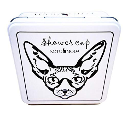 20 Shower Caps for Sphynx Cats and Other Hairless Cats, Gift Box Tin