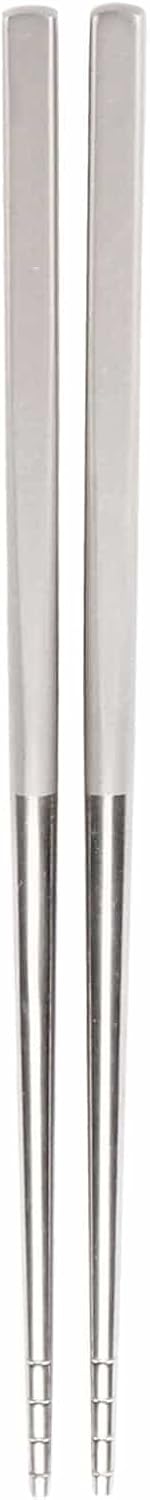 Ultralight Titanium Solid Chopsticks, Long Handle Utensil Set for Camping, Hiking, Backpacking & Home
