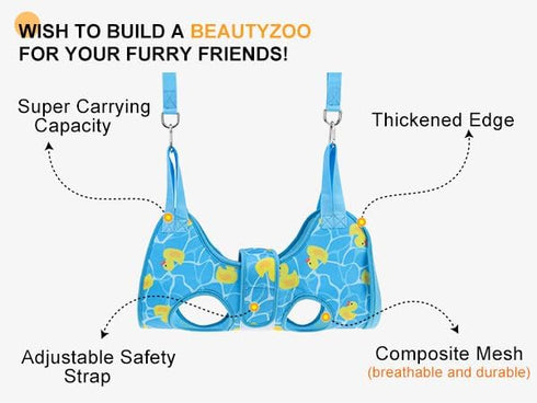 Hammock Trimming/Clipping- BEAUTYZOO Dog Grooming for Small Dogs Cat- Dog Sling for Nail Dog Hanging Holder with Thick