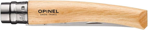 Opinel Effile Slimline Folding Fillet Knife, Slim Blade with Virobloc Locking Collar, Beechwood Handle (No.08)