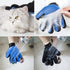 Pet Cleaning Brush Glove, Blue Pet Grooming Massage Gloves, Perfect Hair Remover, Pair for Left and Right Hand