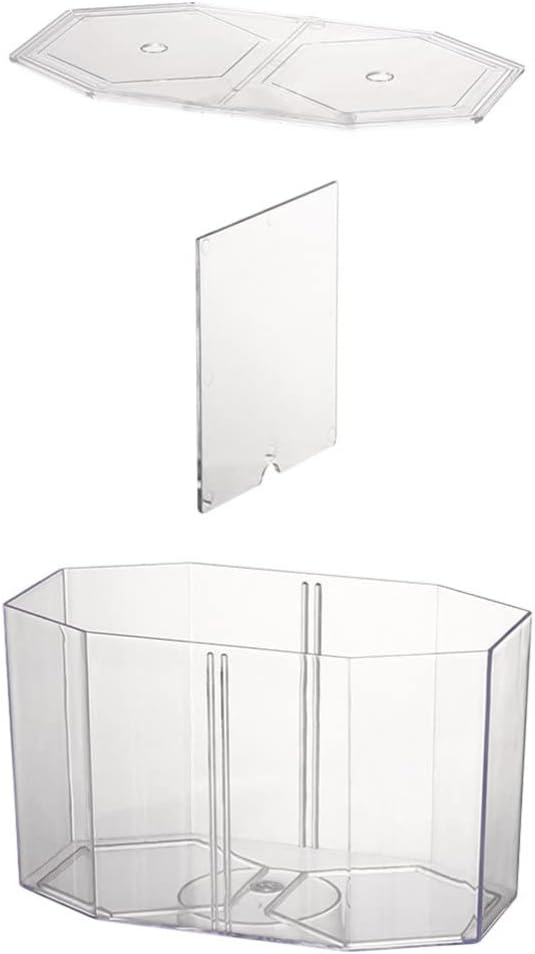 1PC Mini Clear Acrylic Fish Tank, Small Betta Fish Bowl for Decorative Goldfish Tank