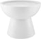 Elevated Cat Food and Water Bowls Set - Extra Wide Raised Ceramic Feeder for Kittens and Small Dogs (White)