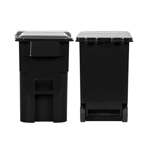 Set 4 of Mini Trash & Recycling Cans with Lid & Wheels for Wrestling Action Figures