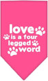 Mirage Pet Products Love is a 4 Leg Word Bandana for Pets, Small, Lime Green, Screen Print