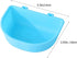 POPETPOP Hanging Pet Bowl, Non-Spill Plastic Kennel Bowls for Dogs, Cats, Birds, Reptiles, Sky-blue Hanging Coop Cup