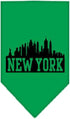 New York Skyline Screen Print Bandana, Large, Bright Pink, Mirage Pet Products