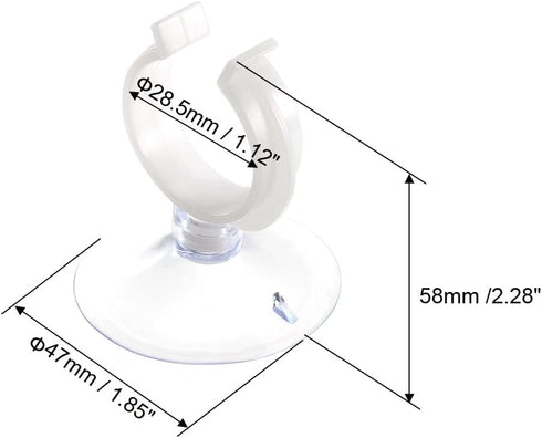 uxcell Aquarium Suction Cup Clips, 12Pcs Airline Tube Holders for Fish Tank