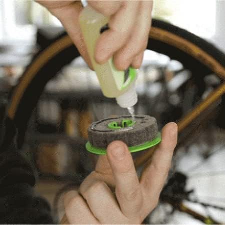 lasenersm 1Pc Bike Chain Oiler Lubricator with 2 Replacement Wool Felts for Mountain, City, and Road Bikes