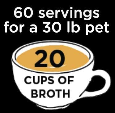 Nature's Diet Pet Bone Broth Protein Powder, Collagen, Chia Seed, Flax Seed & Omega 3, 6 oz (60 Servings)
