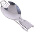 Foldable Stainless Steel Spork, Camping Cook Picnic Fork Spoon, Clear Plastic Forks