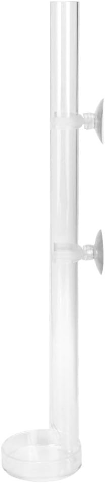 Acrylic Shrimp Feeding Tube and Dish, Transparent Aquarium Feeder with Suction Cups for Fish Tank Shrimp