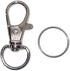JL Missouri Parts & Misc. 5X 1 1/4" 1/2" Snap Hooks Lanyard Keychain Clips with Split Rings, Spring Loaded Lobster