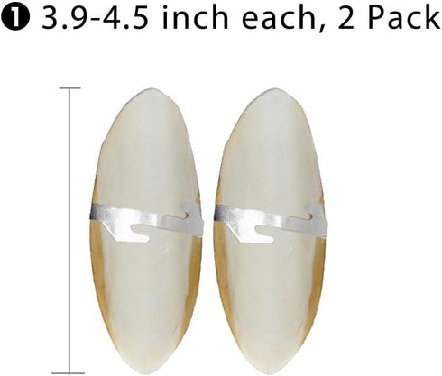 Natural Cuttlebone for Birds with Holder for Bird Cage - 2PCS (3.9-4.5", Parakeets, Canaries, Cockatiels)